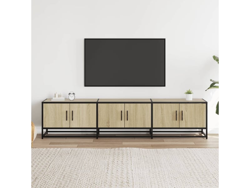 Meuble tv - banc tv - meuble de rangement chêne sonoma 180x35x41 cm bois d'ingénierie  - Conforama C