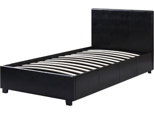Lit avec coffre carla - 90 x 190 cm - noir