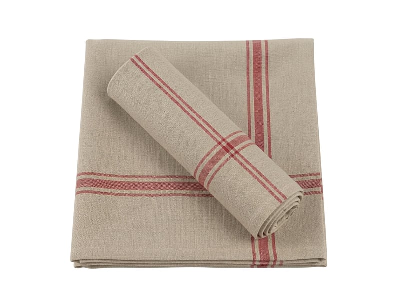 Lot de 2 torchons de cuisine pur lin normandie - Conforama A