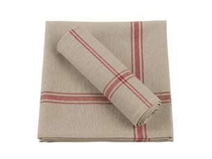Lot de 2 torchons de cuisine pur lin normandie