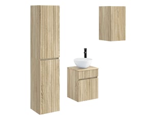 Ensemble de mobilier de salle de bain 3 pc chêne sonoma cf64375