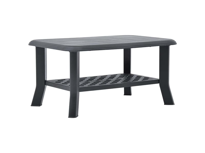  Table basse - table de salon - table à thé anthracite 90x60x46 cm plastique  - Conforama B