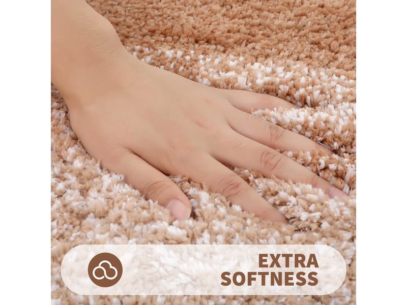  Tapis wc en u en microfibre antidérapant - 20 x 24 pouces - beige  - Conforama C