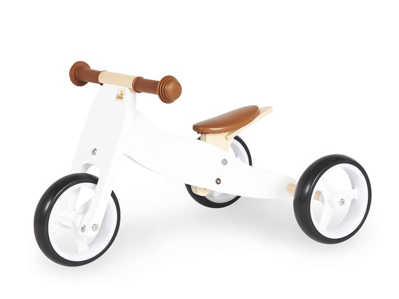  Tricycle en bois charlie en bois de bouleau blanc naturel 239424 - Conforama A