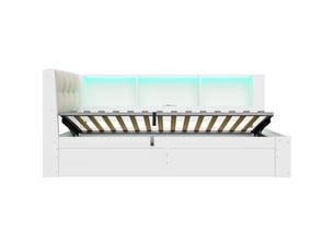 Lit banquette 90x200 cm <strong></strong> <strong></strong> coloris blanc