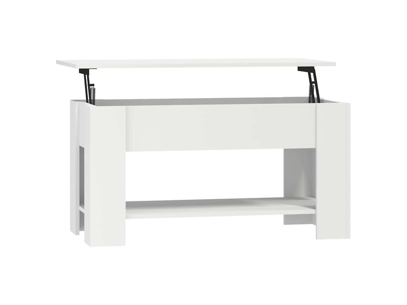  Table basse - table de salon - table à thé blanc 101x49x52 cm bois d'ingénierie  - Conforama A