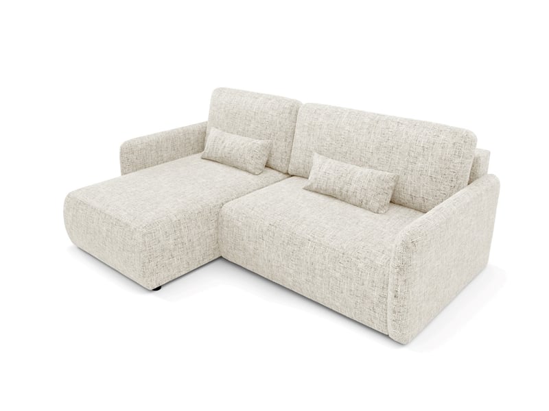Canapé d'angle convertible livello l beige - Conforama D