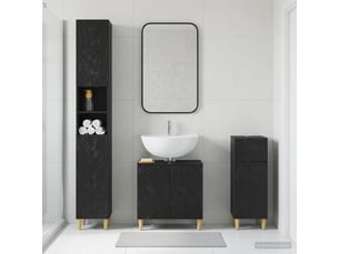 Ensemble de meuble de salle de bain 3 pièces delft noir cf63391