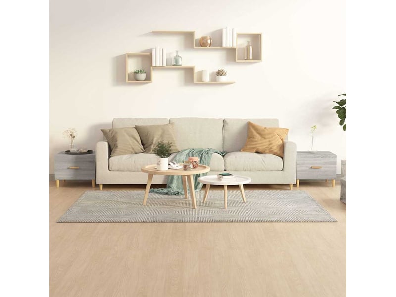  Tables basses 2 pcs - table de salon - table à thé sonoma gris 50x50x40 cm bois d'ingénierie  - Conforama B