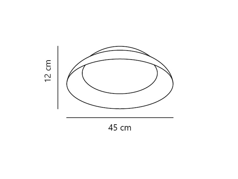 Plafonnier nivora 45 métal blanc , h. 12 - ip20 - e27 nordlux intérieur 2610166001 - Conforama E