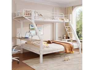 Lit superposé 140x200 cm <strong></strong> <strong></strong> coloris blanc