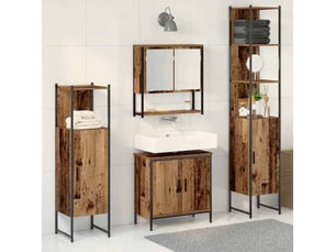 Ensemble de mobilier de salle de bain 4 pc marron cf64525