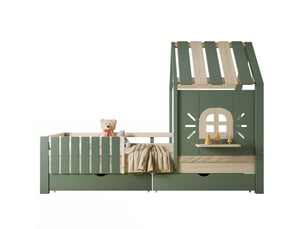 Lit cabane 90x200 cm    coloris bicolore
