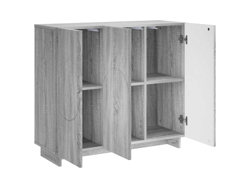  Buffet - bahut - meuble de rangement sonoma gris 85,5 x 31 x 75 cm bois d'ingénierie  - Conforama C
