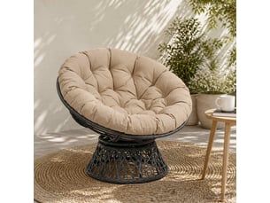 Coussin de chaise papasan, coussin d'assise vianen 100 % polyester sable cf54244