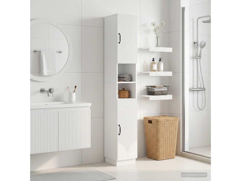  Colonne de salle de bain avec étagère ouverte hoorn shl4197  - Conforama B
