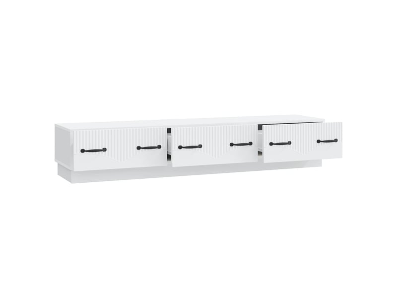  Meuble tv - banc tv - meuble de rangement blanc 147 x 34,5 x 27 cm bois d'ingénierie  - Conforama E