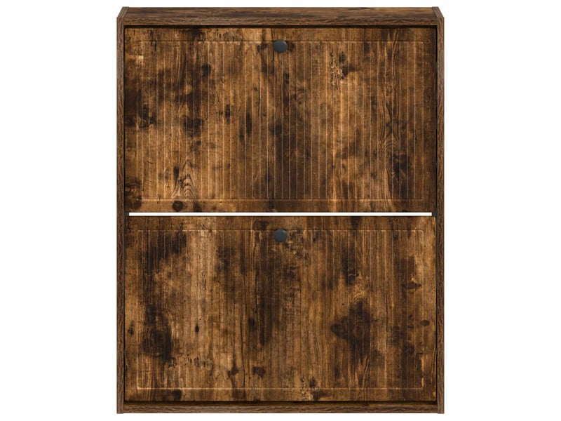  Meuble à chaussures mural, armoire à chaussures ede 71x17x86 cm chêne fumé  - Conforama D