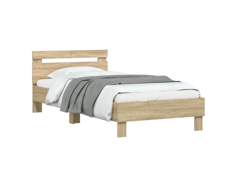 Lit simple- lit adulte -  cadre de lit sans matelas avec tête de lit 100x200 cm  - Conforama C