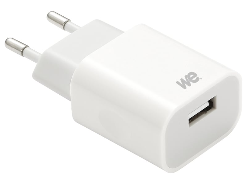 Chargeur USB WE CHARGEUR SECT 2.4A + CABLE 1M BLANC - Conforama B