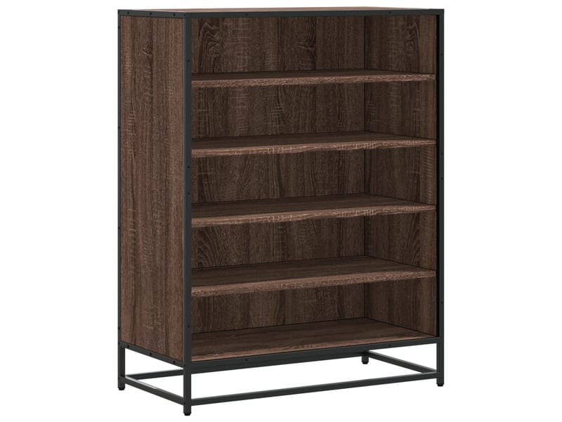  Meuble à chaussures, armoire à chaussures chêne marron bois d'ingénierie et métal shl8013  - Conforama A