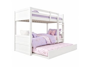 Lit superposé 90x200 cm OKMYHOME   coloris blanc