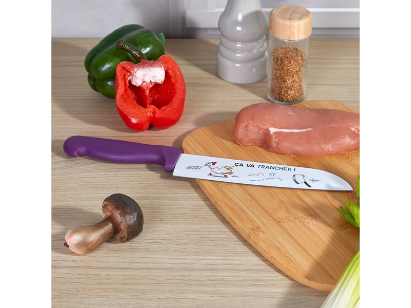  Couteau à émincer ludique 30cm violet  - Conforama C