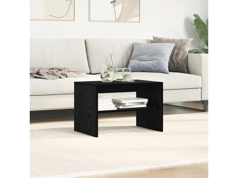  Meuble tv - banc tv - meuble de rangement chêne noir 60x40x40 cm bois d'ingénierie  - Conforama D