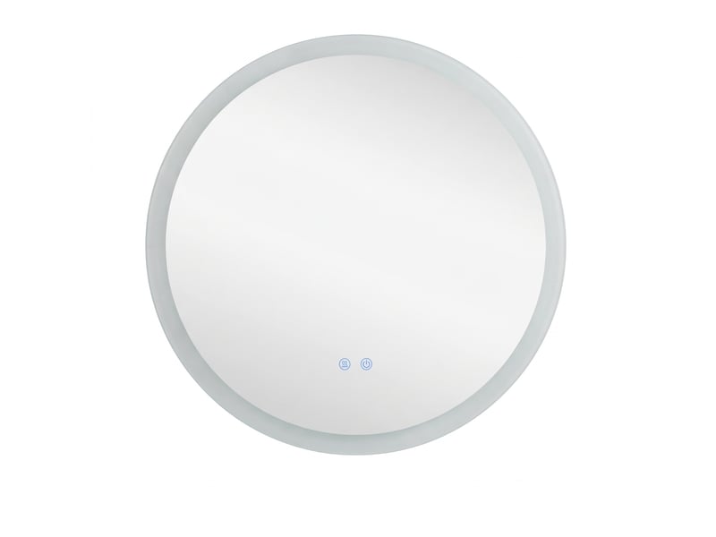  Miroir de salle de bain rond led 70 cm, lumineux, anti-buée, 3 couleurs, ip44  - Conforama A
