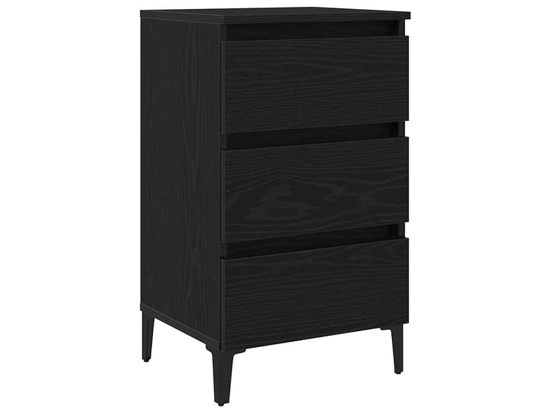  Table de chevet - cabinet de chevet - table de nuit chêne noir 40 x 35 x 69 cm bois d'ingénierie  - Conforama A