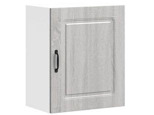 Meuble de rangement, armoire murale de cuisine kalmar en bois d'ingénierie gris sonoma