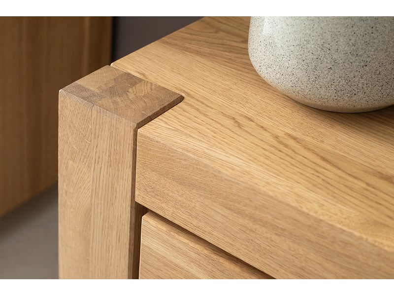  Meuble tv avec 2 portes 1 tiroir et niche de rangement coloris chêne naturel - longueur 192 × profondeur 50 × hauteur 65 cm  - Conforama E