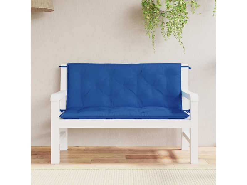  Coussin de banc de jardin, coussin d'assise bleu 120x(50+50)x7 cm tissu oxford cf52672  - Conforama C