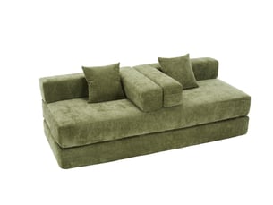 Canapé modulable, canapé de salon, en chenille, poches latérales, base antidérapante