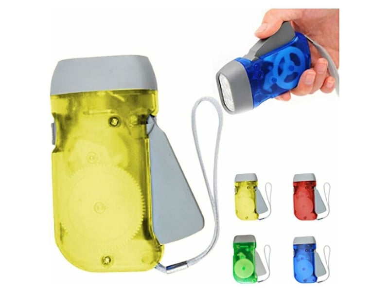  Led dynamo lampe de poche lumière main presse manivelle camping portable voyager lampe de randonnée durable et utile  - Conforama D
