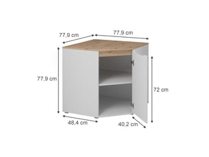 Commode 1 tiroir(s)    <strong>VICCO</strong> <strong></strong> coloris blanc largeur 77.9 cm