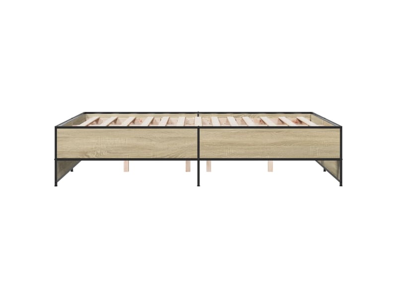  Lit double- lit adulte -  cadre de lit sans matelas chêne sonoma 120x200 cm  - Conforama D