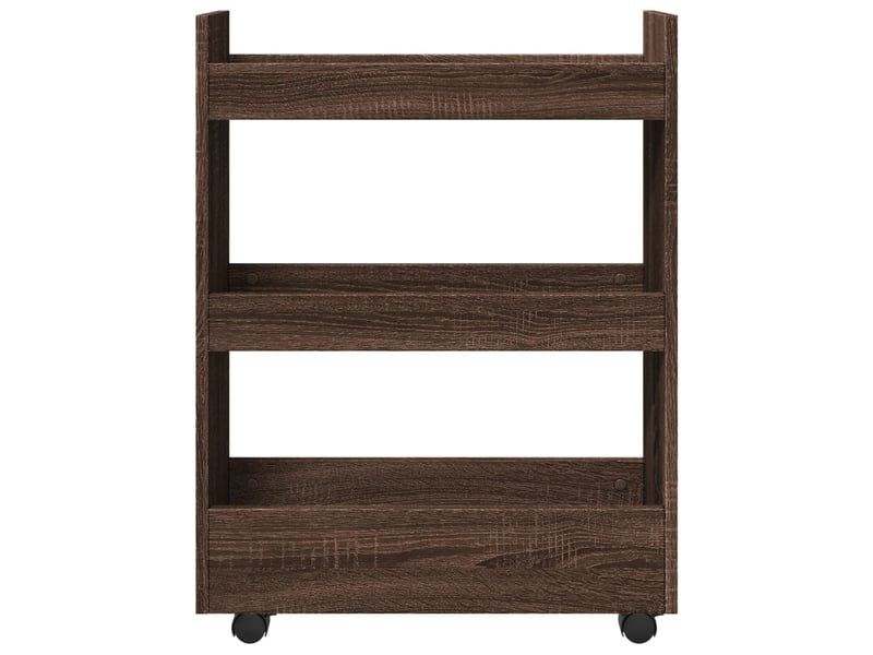  Chariot de rangement étroit pour bureau 3 niveaux chêne marron shl41318  - Conforama D
