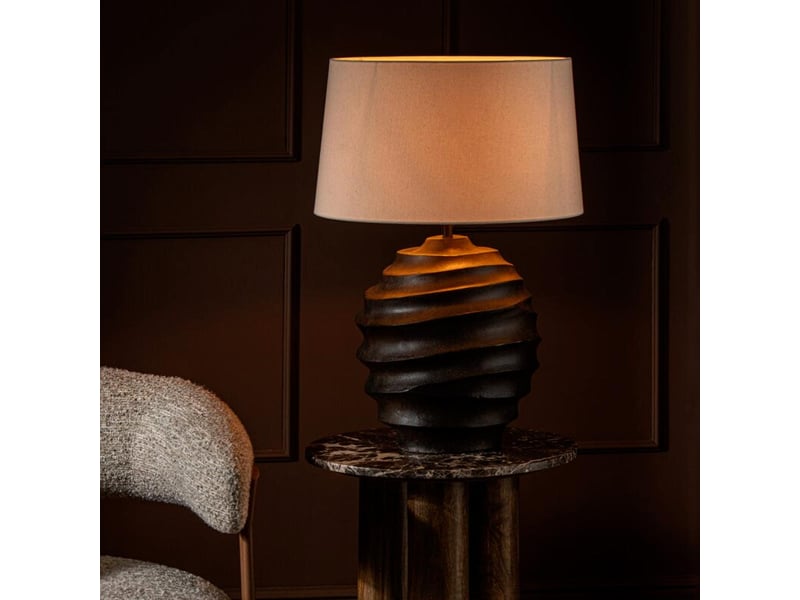  Lampe à poser design thibaut 43cm marron  - Conforama E