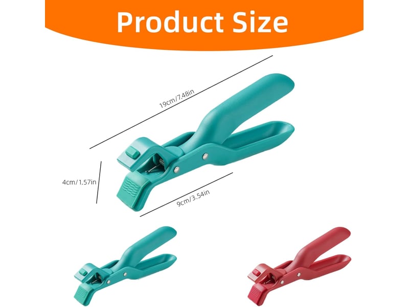  3 pcs pince de cuisine en silicone multi-usages, clip anti-brûlure, pince à vaisselle chaude (rouge &amp; vert, 19x4cm) none - Conforama D