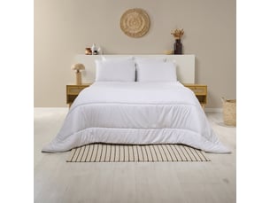 Pack couette chaude 240x260cm + 2 oreillers moelleux 60x60cm coton bio