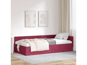 Lit simple 90x200 cm    coloris rouge