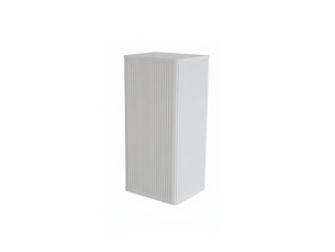 Meuble de rangement mural 36x29x75 cm à porte push-to-open mdf blanc