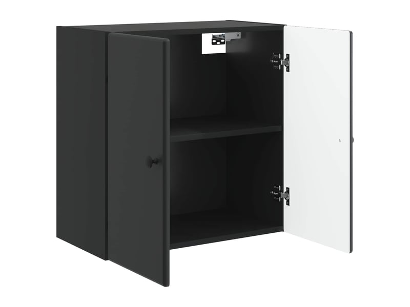  Armoire murale salon, meuble de rangement 59 x 31 x 60 cm bois d'ingénierie noir shl7201  - Conforama C