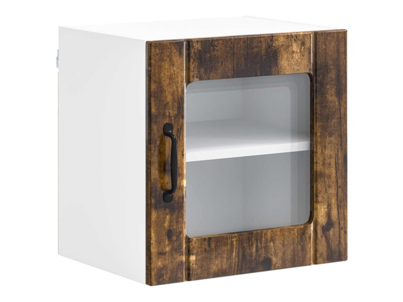  Meuble mural de cuisine, cabinet en verre mural chêne fumé 40x31x40cm shl3426  - Conforama A