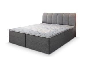 Lit avec rangement 180x200 cm <strong>MASSENO</strong> <strong></strong> coloris gris