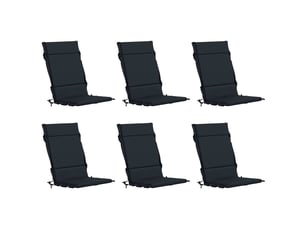 Lot de 6 coussins de chaise à dossier haut gemert cf59372