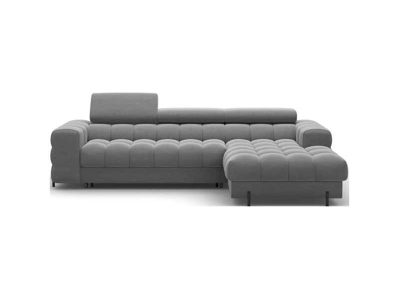  Canapé d'angle droit convertible gris foncé confort premium 285x99x181cm filtro  - Conforama A