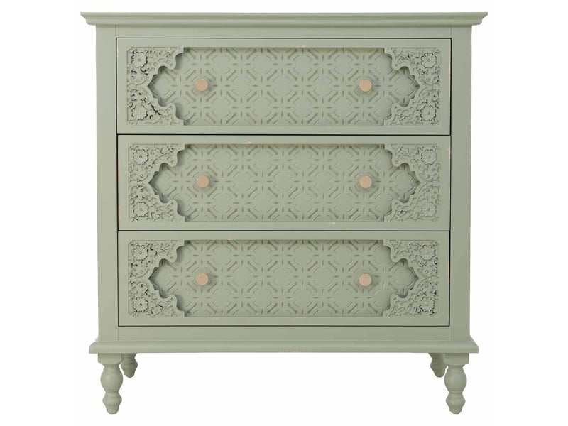  Commode en bois vert 80x36x80,5 cm h  - Conforama B