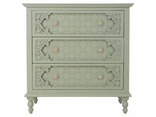 Commode en bois vert 80x36x80,5 cm h